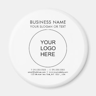 Imán Su logotipo aquí Personalizado plantilla de círcul