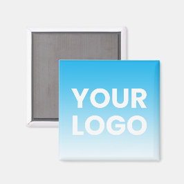 Imán Su logotipo y degradado de color de fondo editable