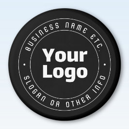 Imán Su logotipo y plantilla de texto editable | Blanco