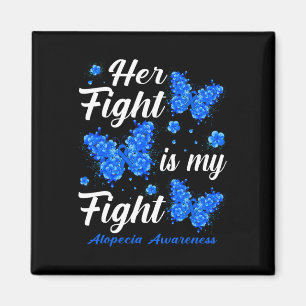 Imán Su Lucha Es Mi Lucha Alopecia Conciencia Mariposa