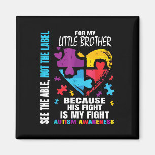 Imán Su Lucha Es Mi Lucha Azul, El Autismo Del Hermano