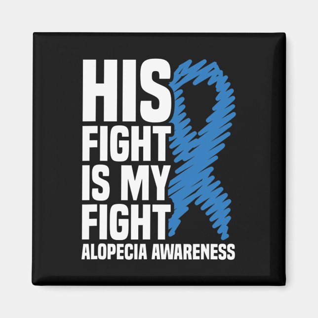 Imán Su Lucha Es Mi Lucha Cinta Azul Alopecia Awarene (Frente)