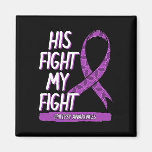 Imán Su lucha es mi lucha Epilepsia Crisis Morado Cinta