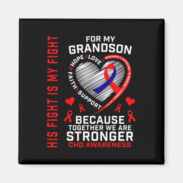 Imán Su lucha es mi lucha Nieto Conciencia CHD Corazón (Frente)