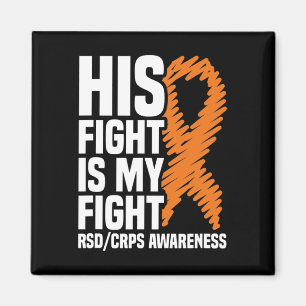 Imán Su Lucha Mi Lucha Naranja Ribbon Rsdcrps Concienci