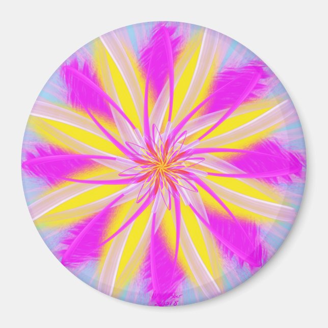 Imán Su Majestad por la flor del poder (Frente)