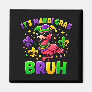 Imán Su Mardi Gras Hermano Flamingo Lindo Mardi Gras Ca