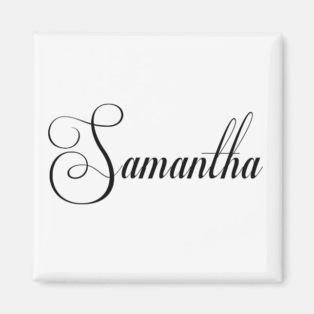 Imán Su Nombre Es Samantha Calligraphy (Frente)