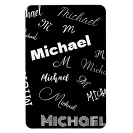 Imán Su nombre y patrón de personalizado de monograma n