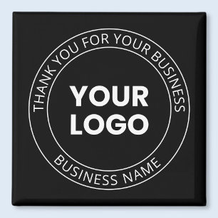 Imán Su propio logotipo y mensaje de agradecimiento edi