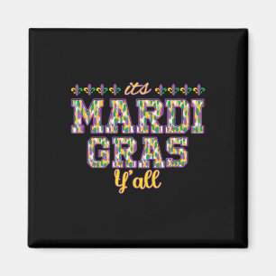 Imán Su traje de máscara de Fiesta Mardi Gras Yall Mard