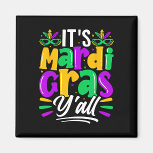 Imán Su traje de máscara de Fiesta Mardi Gras Yall Mard