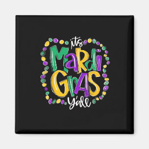 Imán Su traje de máscara de Fiesta Mardi Gras Yall Mard