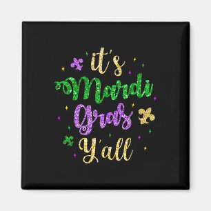 Imán Su traje de máscara de Fiesta Mardi Gras Yall Mard