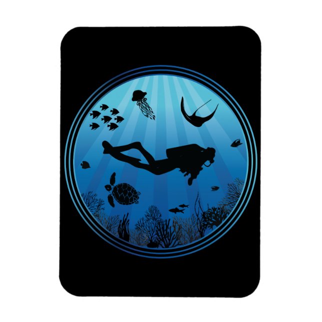 Imán Subacuática de buceo Scuba (Vertical)