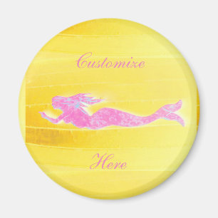 Imán subacuática de sirena rosa
