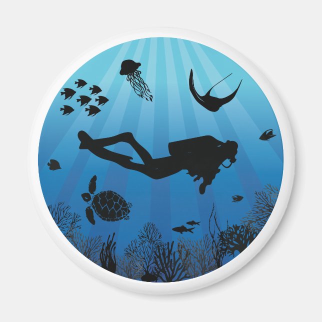 Imán Subacuática del Buceo Sealife (Frente)