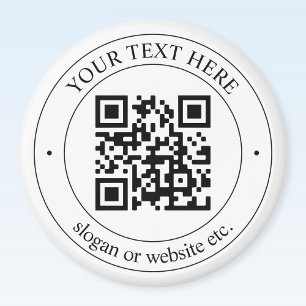 Imán Sube tu propio código QR y texto personalizable