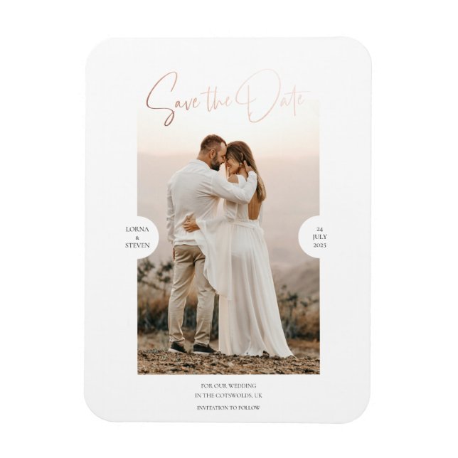 Imán Subió guión de efecto de Relieve metalizado dorado (Vertical)