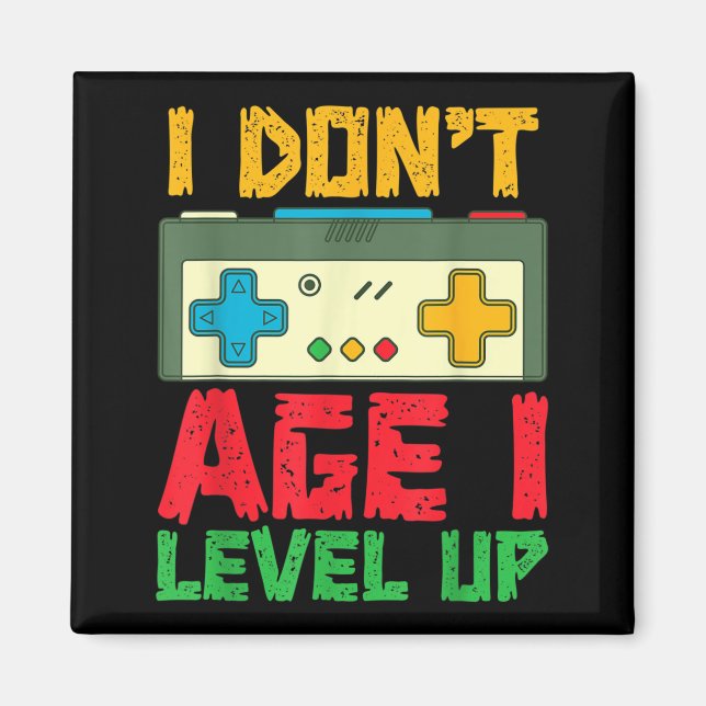 Imán Subir de Nivel Jugando Videojuegos Cumpleaños de J (Frente)