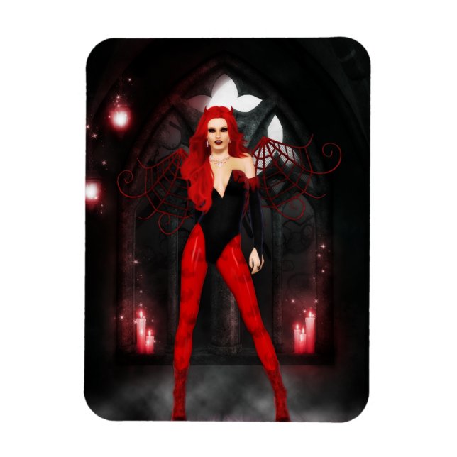 Imán Succubus Rojo (Vertical)