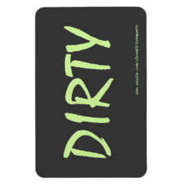 Imán Sucio - Gris oscuro con dirección de sitio web 4x6