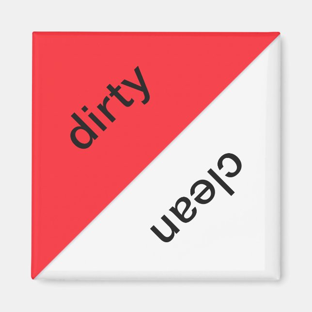 Imán sucio/lavavajillas limpio (Frente)