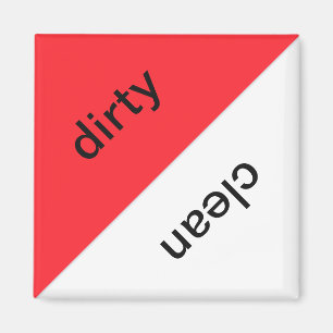 Imán sucio/limpio del lavaplatos