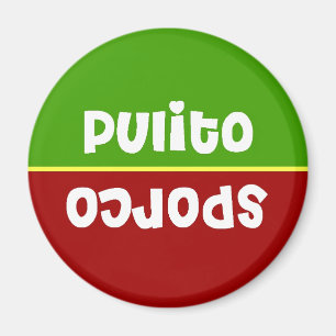 Imán sucio limpio italiano del lavaplatos