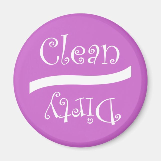 Imán sucio limpio para lavavajillas (Frente)