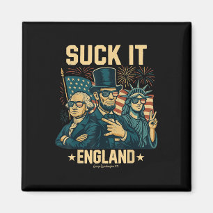 Imán Suck It England Funny George Washington 1776 Usa 4