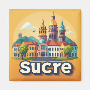 Imán Sucre Bolivia Ciudad Viaje Regalo Memoria 🗺️