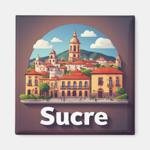 Imán 🧲 Sucre Bolivia Recuerdo de Viaje Para Tu Colecci