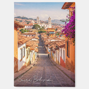 Imán Sucre Bolivia Travel Watercolor