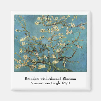 Imán Sucursales con flores de almendra de Vincent van G