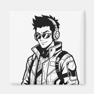 Imán Sudadera con gráfico de personaje de anime cinemat