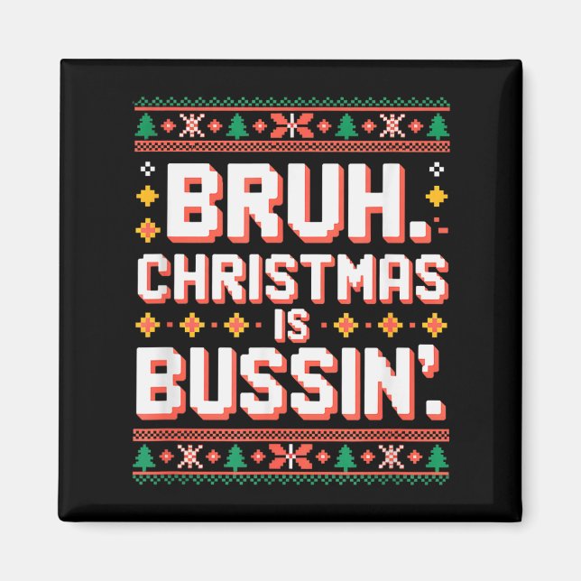Imán Sudadera divertida Gen Alpha Gen Z jerga Navidad g (Frente)