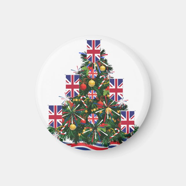 Imán Sudaderas feas de Navidad para toda tu familia bri (Frente)