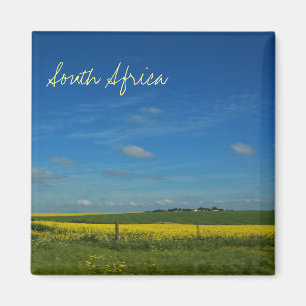 Imán Sudáfrica ZA Canola Field Landscape View Magnet