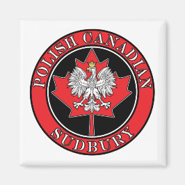 Imán Sudbury Round Canadian Leaf