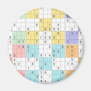 Imán sudoku pastel