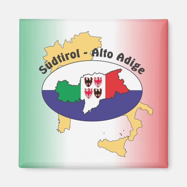 Imán Südtirol - Alto Adige - Italien - Italia Magnet (Frente)