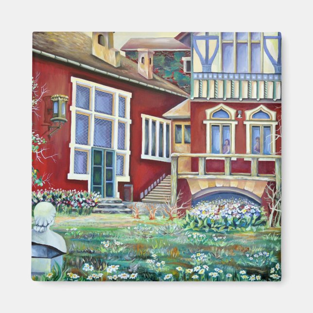 Imán Suecia, paisaje tradicional (Frente)