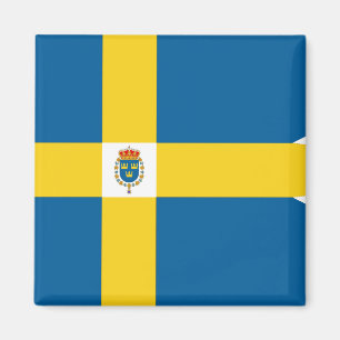 Imán Suecia-Real, bandera de Suecia