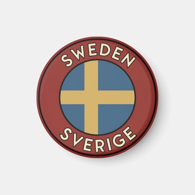 Imán Suecia Sverige (Frente)
