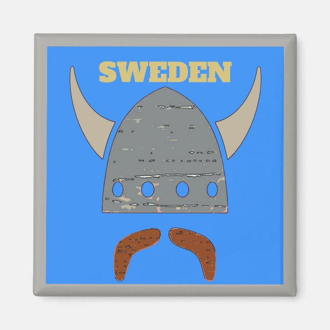 Imán Suecia, Viking Head (Frente)