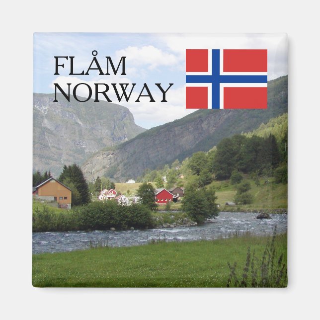 Imán Suelos de viaje Flam de Noruega Escandinavia (Frente)