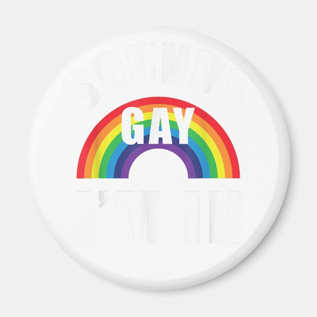 Imán Suena Gay En La Ropa Lésbica Gay De Shirt Graciosa (Frente)
