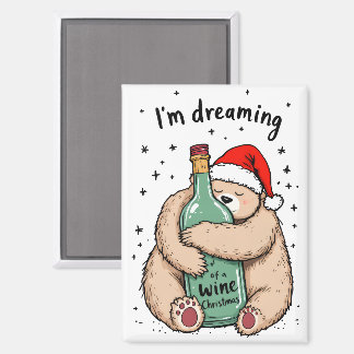 Imán Sueño con una Navidad de vino