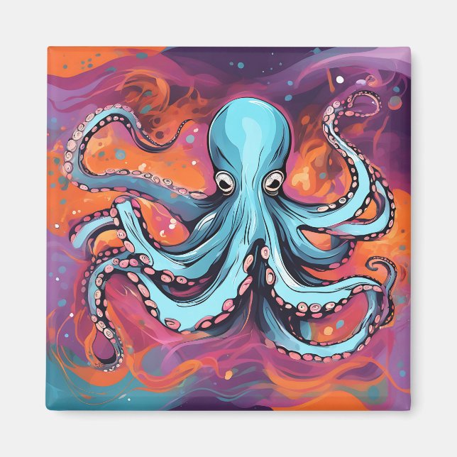 Imán Sueño del pulpo artístico (Frente)